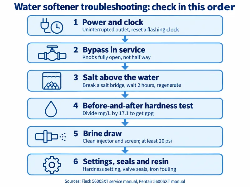 Water softener troubleshooting
